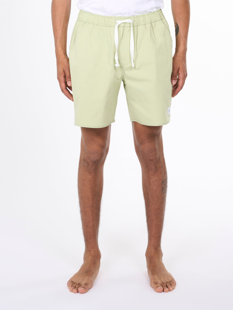 KnowledgeCotton Apparel - MEN Boardwalk shorts with elastic waist Swimshorts 1380 Swamp