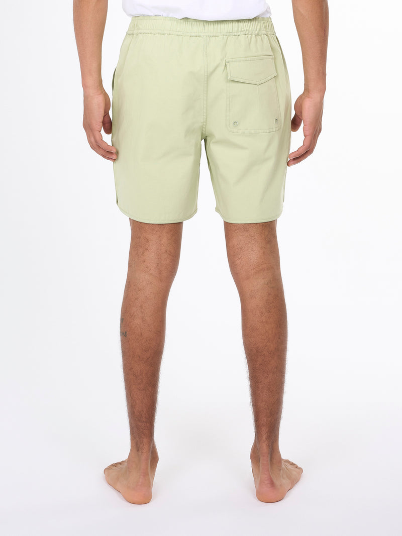 KnowledgeCotton Apparel - MEN Boardwalk shorts with elastic waist Swimshorts 1380 Swamp
