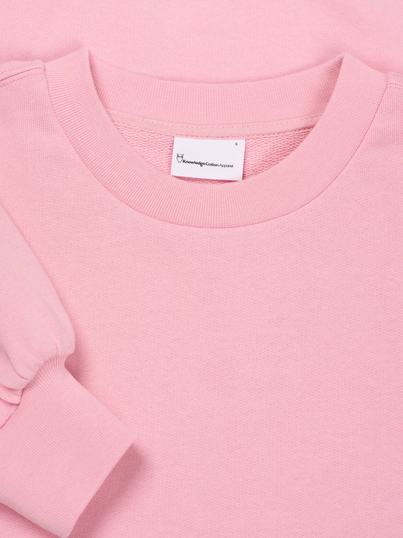 KnowledgeCotton Apparel - WMN Boxy sweatshirt Sweats 1378 Parfait Pink