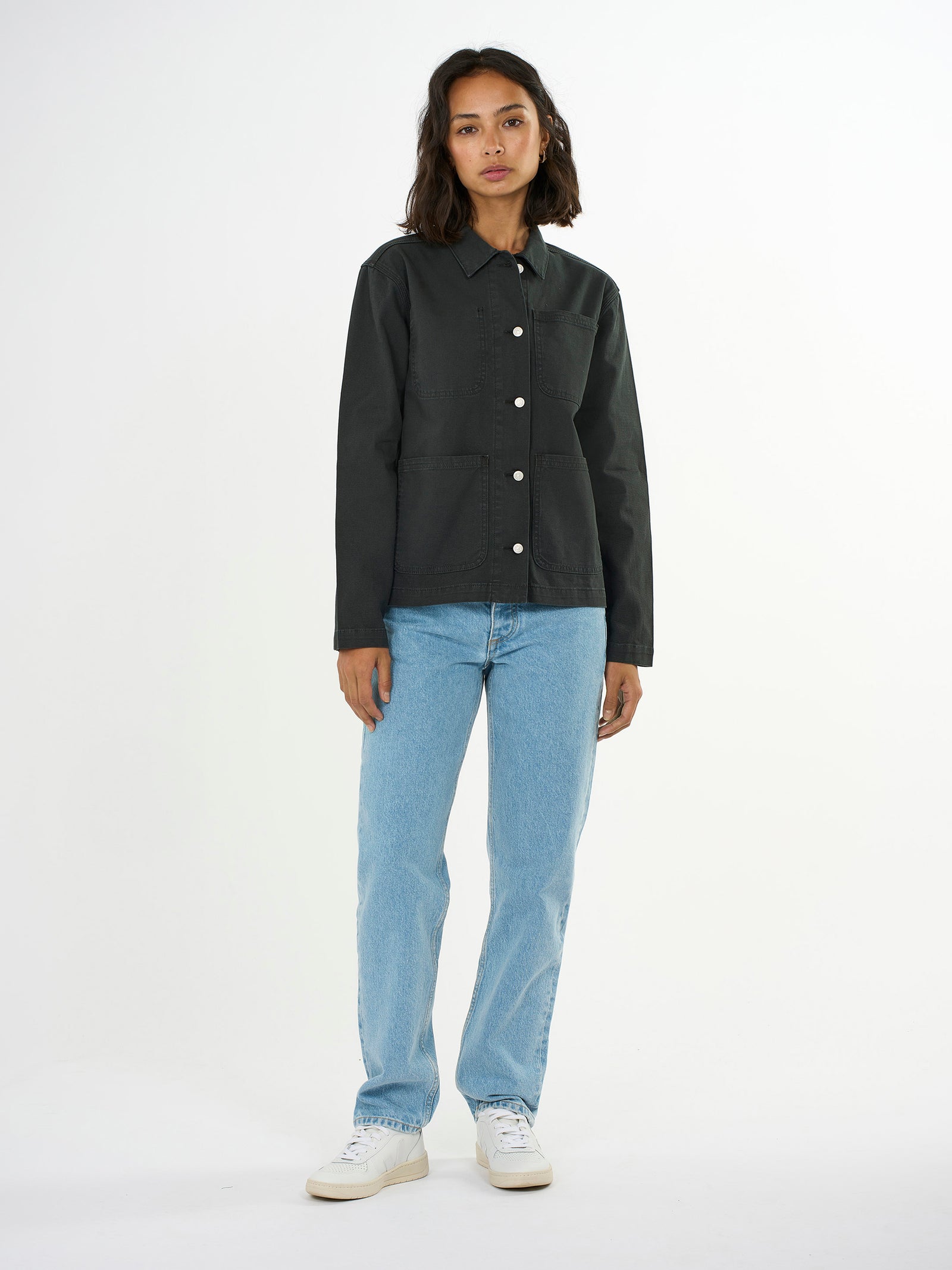 CANVAS WORKWEAR JACKET - Black Jet – KnowledgeCotton Apparel