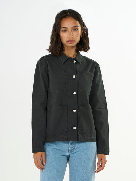 Black canvas jacket women's discount