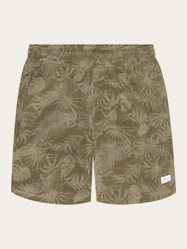 KnowledgeCotton Apparel - MEN Casual printed terry short Shorts 9993 AOP