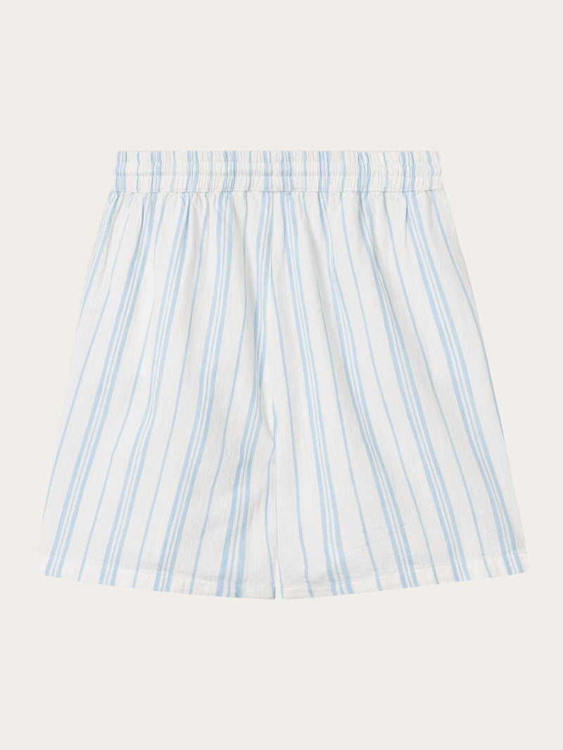 KnowledgeCotton Apparel - WMN Cotton elastic waist shorts Shorts 8005 Stripe