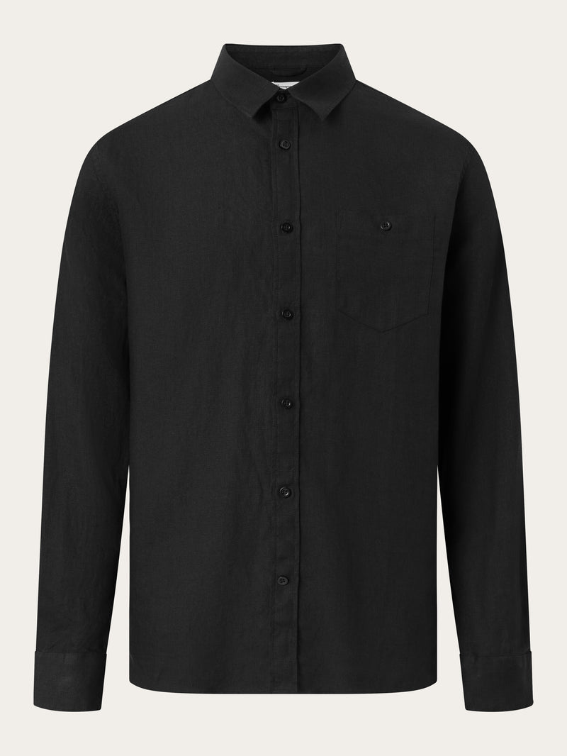 Custom fit linen shirt - Black Jet Custom fit linen shirt - Black Jet