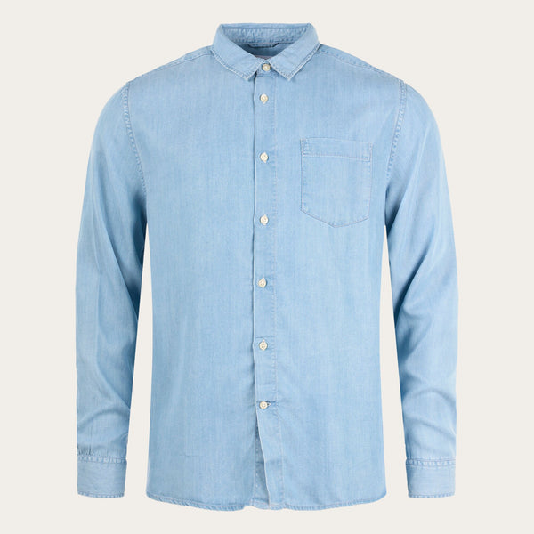[ ] Overfit Tencel Denim Shirt ★大人気★ CALVIN KLEIN] Overfit Tencel Denim Shirt ☆大人気☆