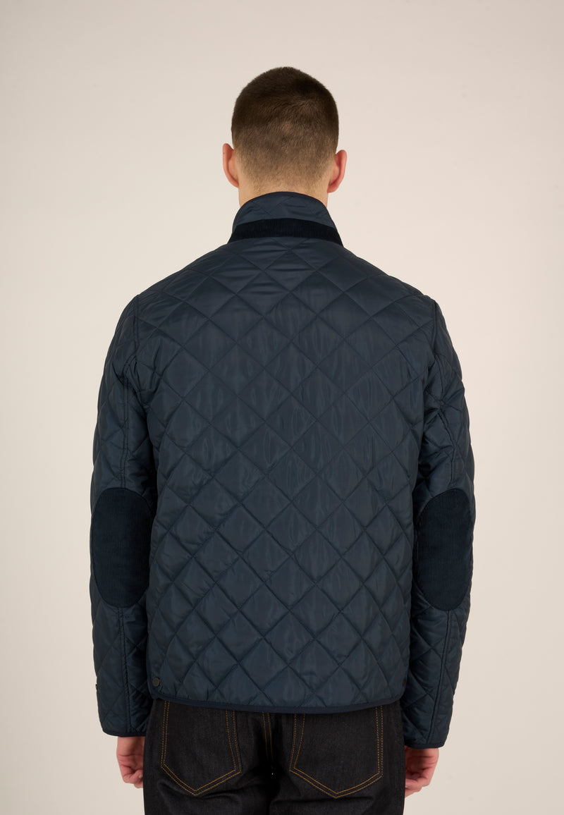 KnowledgeCotton Apparel - MEN FJORD quilted reversible jacket Jackets 1001 Total Eclipse