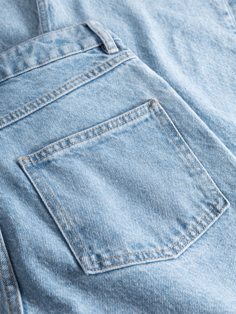 Stonewash - Bleached mid-rise - REBORN GALE Apparel® 5-pocket from straight Buy jeans bleached KnowledgeCotton stonewash