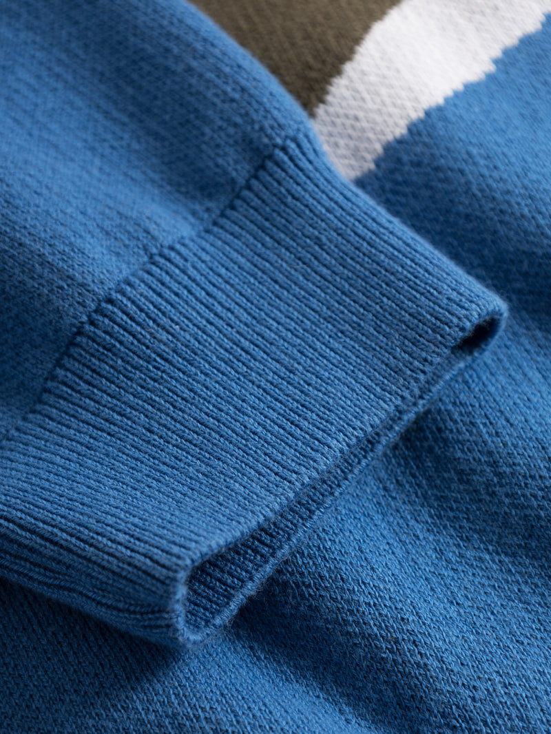 KnowledgeCotton Apparel - MEN Jacquard mountain motive cotton crew neck knit Knits 9997 item color