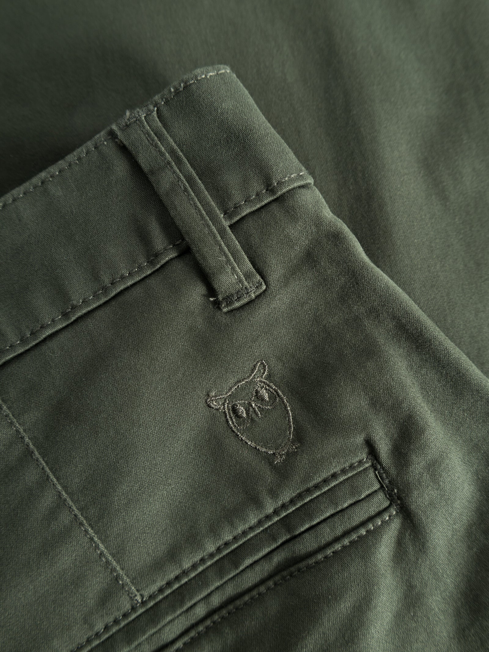 Buy LUCA slim twill chino pants - Forrest Night - from KnowledgeCotton  Apparel®