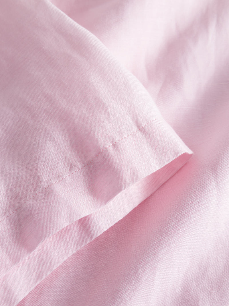 KnowledgeCotton Apparel - WMN Loose Linen Mix Resort SS Shirt Shirts 1378 Parfait Pink