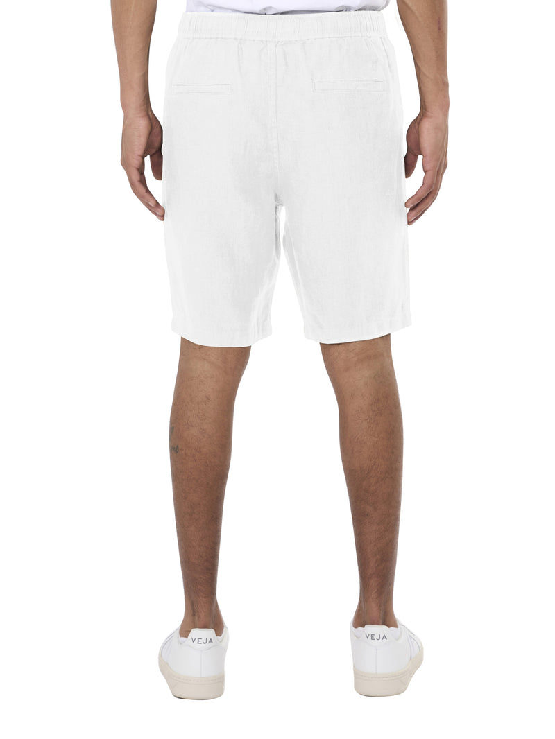 KnowledgeCotton Apparel - MEN Loose Linen shorts Shorts 1010 Bright White