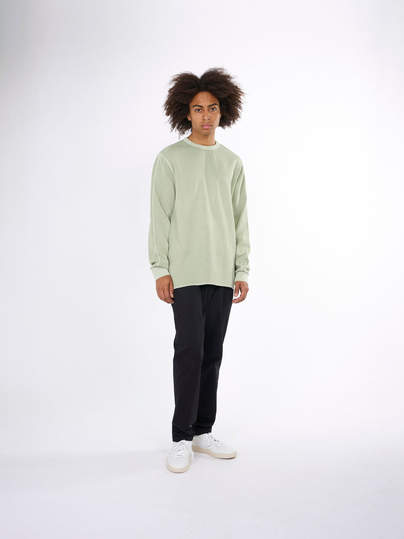KnowledgeCotton Apparel - MEN NUANCE BY NATURE™ ribbing loose sweat Sweats 1380 Swamp