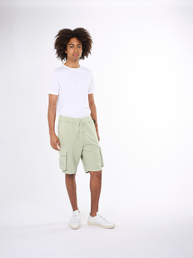 KnowledgeCotton Apparel - MEN NUANCE BY NATURE™ sweat shorts Shorts 1380 Swamp