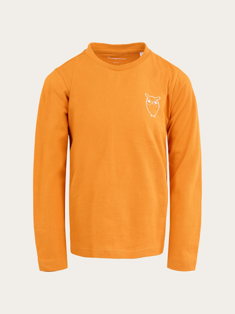KnowledgeCotton Apparel - YOUNG Owl long sleeve t-shirt Long Sleeves 1365 Desert Sun
