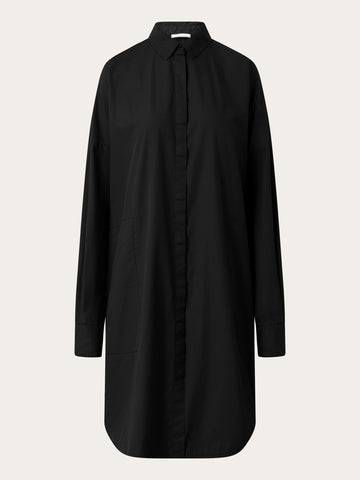 Poplin dropped shoulder shirt dress - Deep Purple