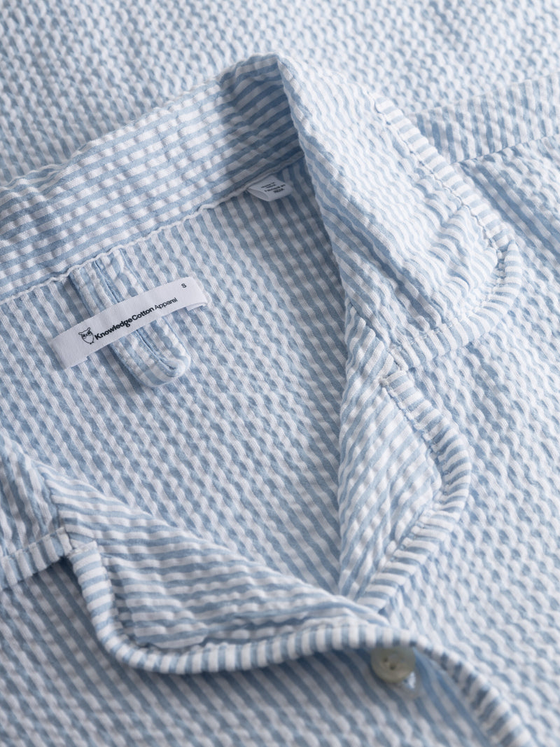 KnowledgeCotton Apparel - WMN Pyjama set short Homewear 1335 - Blue Fog