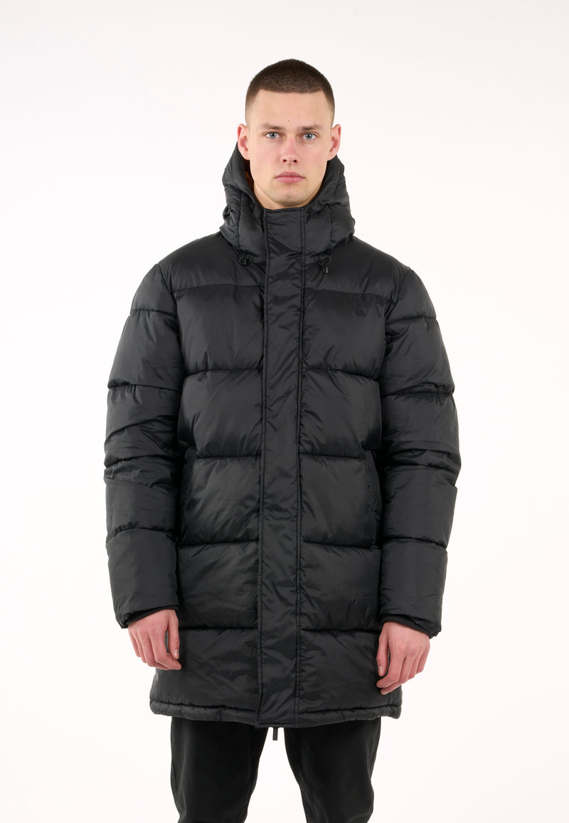 KnowledgeCotton Apparel - MEN REPREVE ™ puffer long jacket THERMO ACTIVE™ Jackets 1300 Black Jet