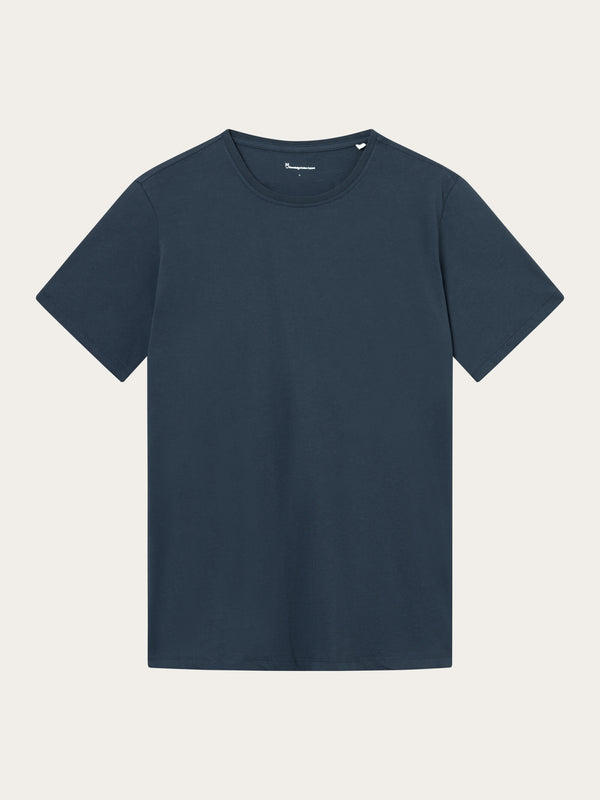 KnowledgeCotton Apparel - MEN Regular fit Basic tee T-shirts 1001 Total Eclipse