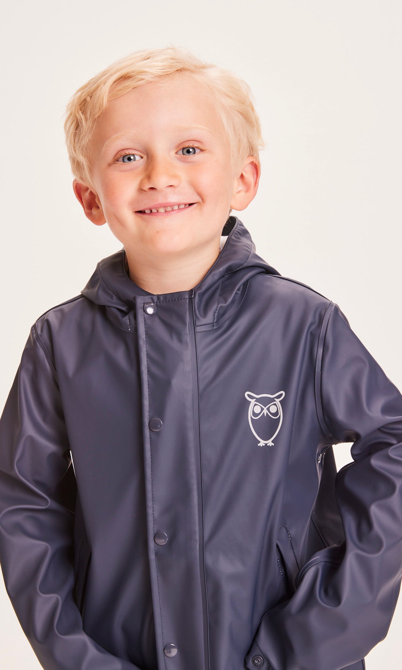 Knowledge cotton apparel long rain jacket online