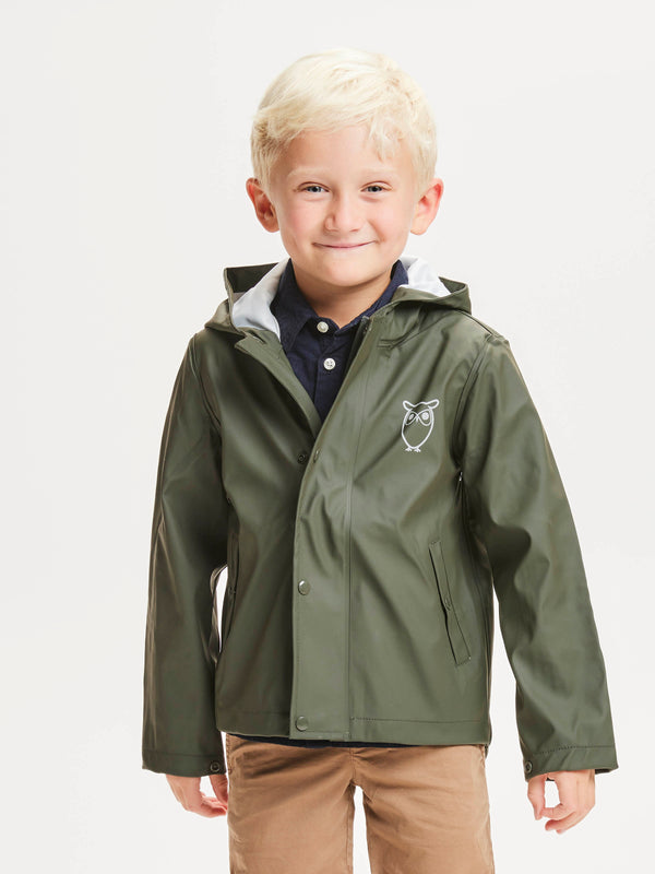 KnowledgeCotton Apparel - YOUNG Short rain jacket Jackets 1090 Forrest Night