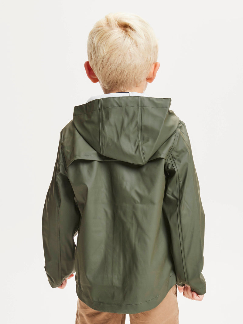 KnowledgeCotton Apparel - YOUNG Short rain jacket Jackets 1090 Forrest Night