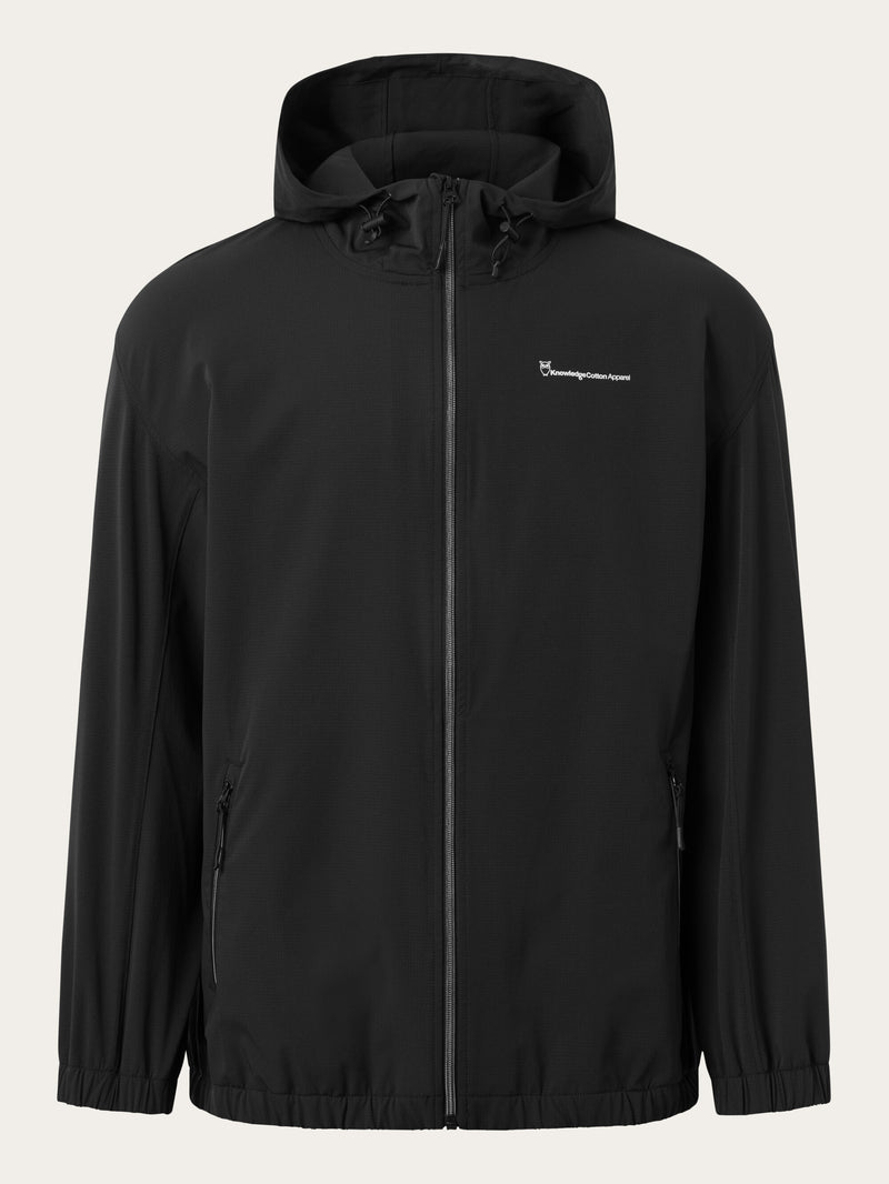 KnowledgeCotton Apparel - MEN Stretch trail zip jacket Jackets 1300 Black Jet