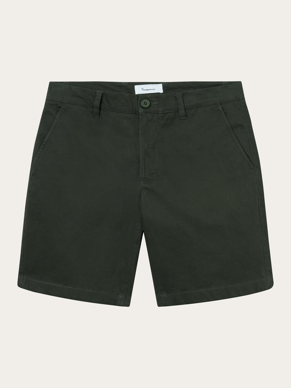 KnowledgeCotton Apparel - MEN Stretched twill shorts Shorts 1090 Forrest Night