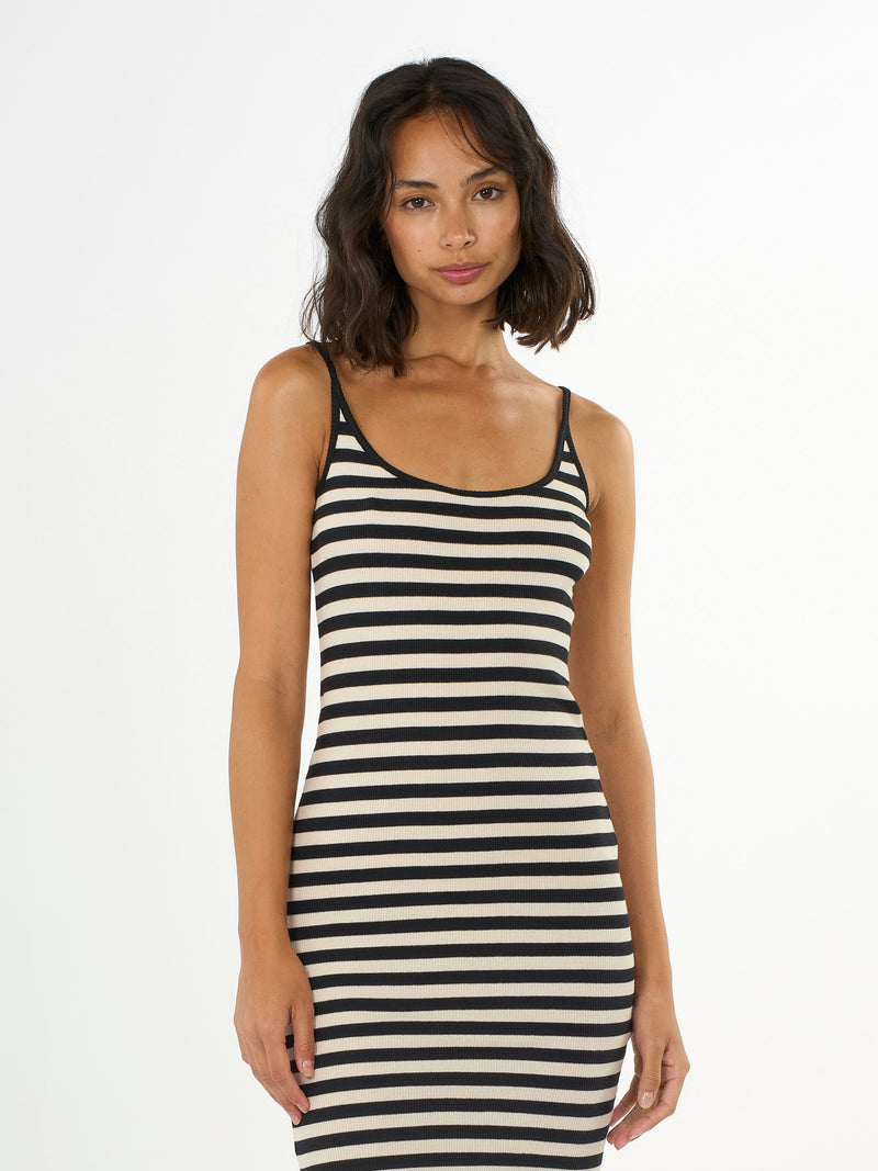 Buy Designer Black and White Stripe Dress For Women Online - Kahini Fashion