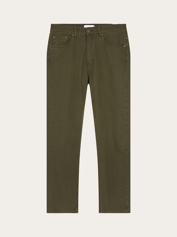 KnowledgeCotton Apparel - MEN TIM 5-pocket canvas relaxed fit pant Pants 1090 Forrest Night